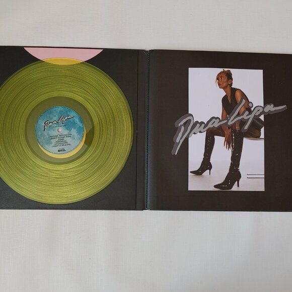 DUA LIPA FUTURE NOSTALGIA LP Limited Edition Rare Deluxe Boxset Yellow Vinyl - Picture 8 of 9
